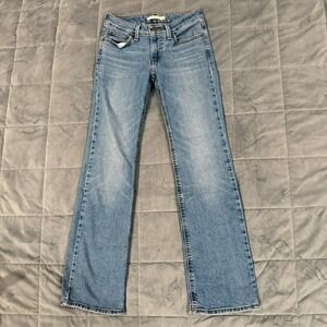 Levi's Superlow Bootcut Jeans Womens 24 Blue Medium Wash Low Rise Stretch Denim